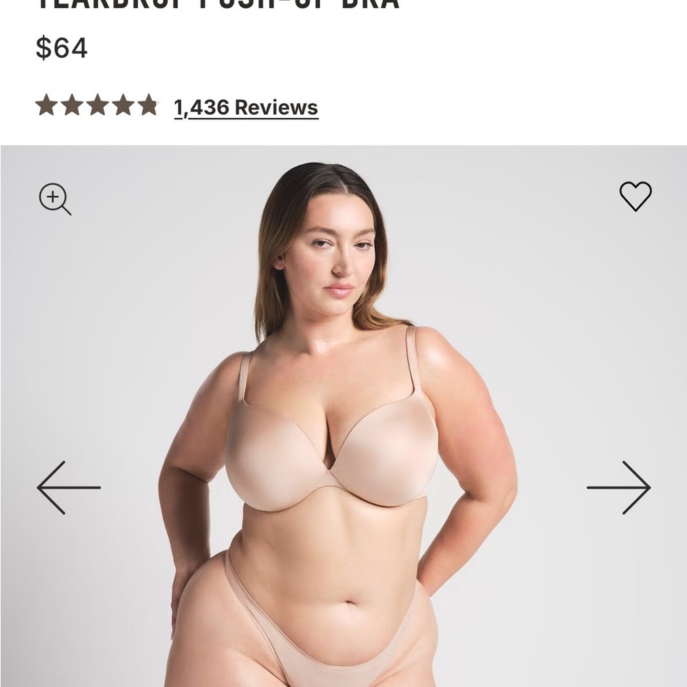 SKIMS Teardrop Push-Up Bra in mica
